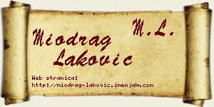Miodrag Laković vizit kartica
